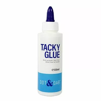 Dot & Dab Tacky Glue 120 Ml Use On Plastic Fabric And Many Felt Dries Strong • £6.99