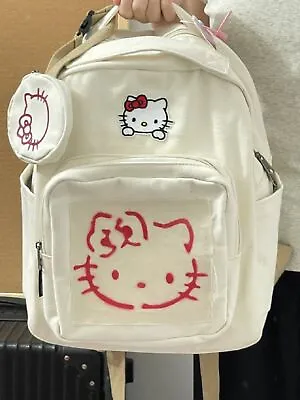 Hello Kitty Backpack Women School Bag Student Backpack Gift For College Students • $47.29