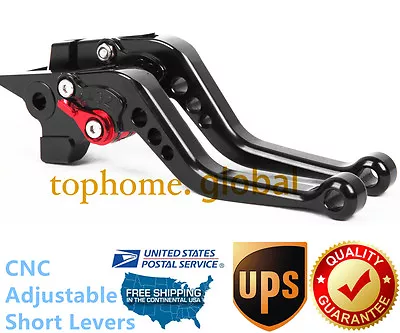 For Suzuki GS500 GS500E GS500F 89-09 Short Clutch Brake Levers CNC Black US Pair • $28.97