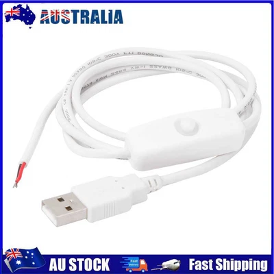 $8.27 • Buy 1m 5V USB Power Supply Cable 2 Pin USB 2.0 Male Cord Extension DIY With Switch A