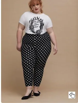 Torrid Gothic Tattoo Print Make Your Own Luck Retro Chic T-Shirt  Plus Size 00 • $45.75