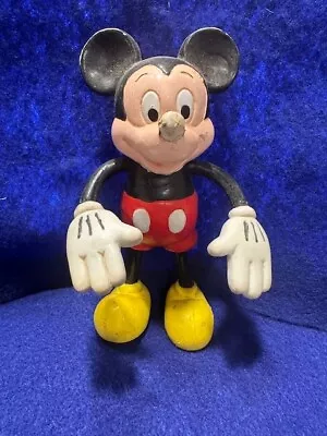 Vintage Disney Applause  Mickey Mouse   Bendable Poseable Rubber Figure • $12
