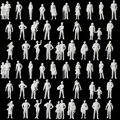 60pcs O Scale 1:43 Model Standing Figures Unpainted White People P4310B • $11.99