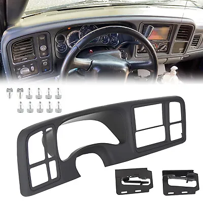 Double DIN Truck Dash Kit For Chevy Silverado GMC Sierra 1999-02 Matte Black ABS • $45.89