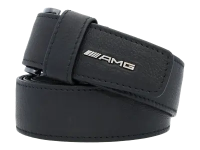 Mercedes Benz AMG Original Men's Leather Belt 125 CM Can Be Shortened Black New • $135.39