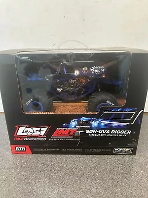Losi Son-Uva Digger Mini LMT 1/18 Scale 4WD Brushed RTR Monster Truck - Blue... • $167.50