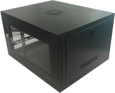 £126.29 • Buy Lms Data Steel Wall Mount 19  Cabinet Black 550x300x320mm 6u Rack Height