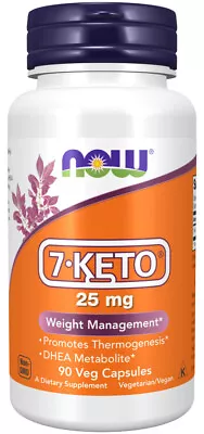 NOW FOODS 7-KETO 25 Mg - 90 Veg Capsules • $15.99