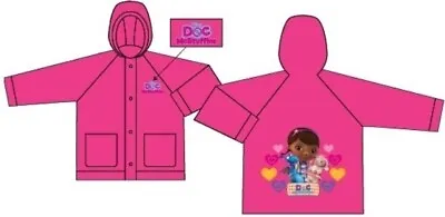 NEW Disney Doc McStuffins Hooded Size L AGES 5-6 Rain Coat Jacket FREE SHIPPING! • $15