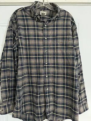 L L Bean Plaid Flannel Shirt Size Medium Since 1912 100 % Cotton • $17