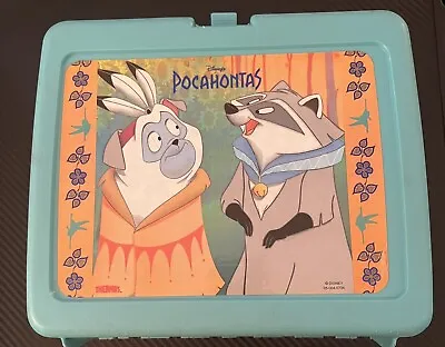Vintage 90s Thermos Disney Pocahontas Lunch Box Percy & Meeko (Lunch Box ONLY) • $8.20
