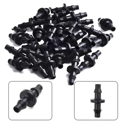 100pcs 1/4inch Barb Drip Irrigation Tubing Dripline Coupling Connector Hose Tool • $9.02