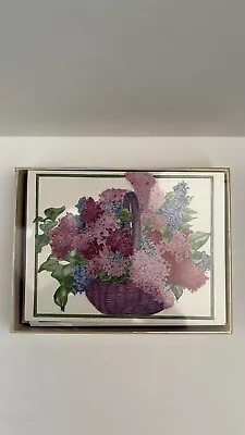 Vintage Marian Heath Greeting Cards Pkg Of 8 Floral Blank Inside • $6.99