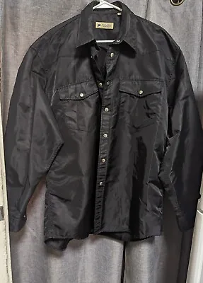 Men's Vintage Western Shirt XL Black Nylon • $25