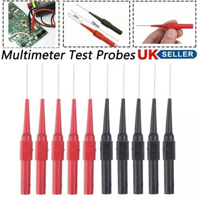 10 X  Multimeter Test Lead Back Probes Sharp Needle Micro Pin For Banana Plug • £5.39