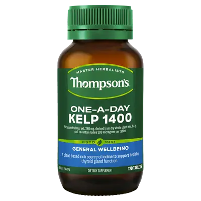 Thompson's One-A-Day Kelp 1400 120 Tablets Source Of Iodine Thyroid Health Vegan • $34.10