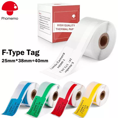 F-Type Tag Sticker Paper Adhesive Thermal Label For Phomemo M110/M200 Printer • $6.84