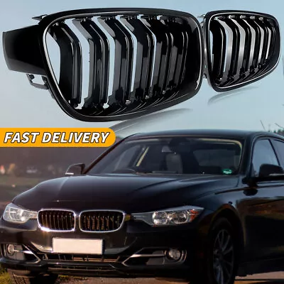 Gloss Black Front Kidney Grille Grill For 2012-2018 BMW F30 3 Series 320i 328i • $27.59