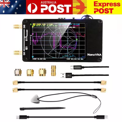 Digital NanoVNA-H Vector Network Antenna Analyzer Tester MF HF VHF UHF W/ Shell • $63.39