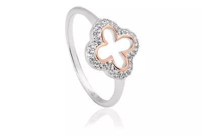 £39 • Buy NEW Welsh Clogau Silver & Rose Gold Tudor Court Ring Size K £60 Off!