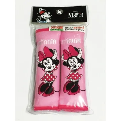 Minnie Mouse Seat Belt Covers (belt Pads) In Pink Official Disney Car Accessory • $12.68