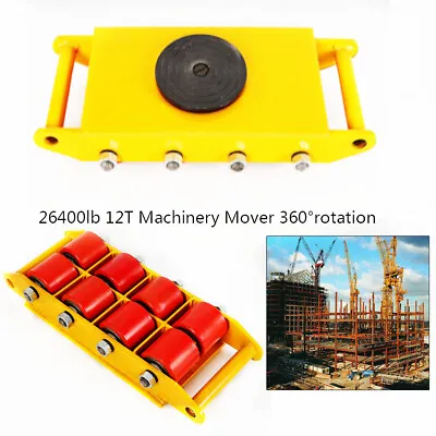 360 Rotation Heavy Duty Machine Machinery Mover Dolly Skate Roller Move 13200lb • $70.30