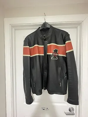 Harley Davidson Victory Lane Leather Jacket Size Large • $395