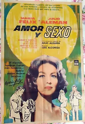 MARIA FELIX  AMOR Y SEXO  Original Argentine Movie Poster • $19.99