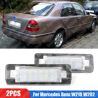 For Mercedes Benz W210 W202 4D Sedan Facelift Led License Plate Light Lamp White • $11.69