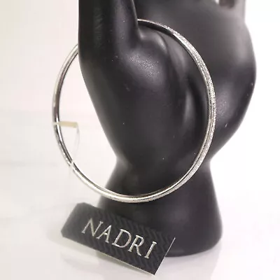 Nadri Single Row Bangle Bracelet Silver Elegant READ  • $29.99