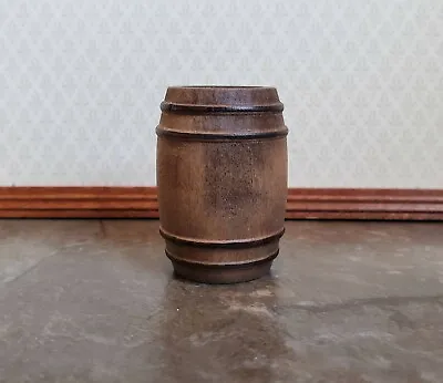 Dollhouse Miniature Barrel Small Distress Painted Wood 1:12 Scale Wooden Keg • $3.50