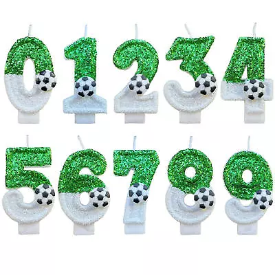 Glitter Football Candles Decorations Creative Cake Decoration  Birthday Candles • $19.61