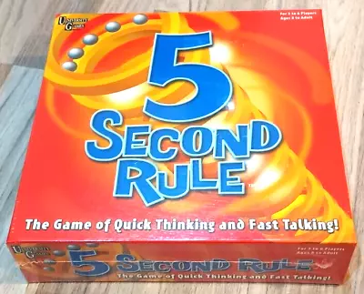 5 Second Rule 5 Seconds Board Game Quick Thinking Fast Talking Brand New • $10