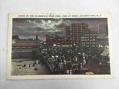 Boardwalk Steel Pier Atlantic City NJ Vintage Color Postcard Posted 1924 • $5.50