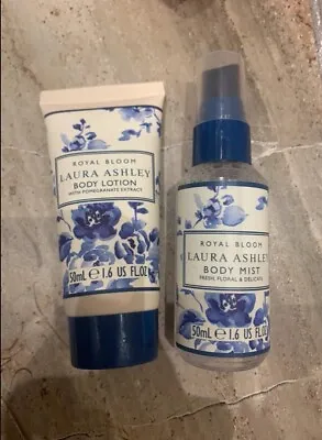 Laura Ashley Royal Bloom Body Mist & Body Lotion 50ml Each ~NEW • £18.99