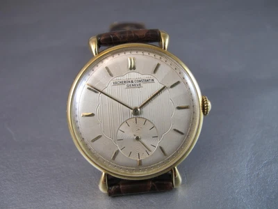 $6999 • Buy Vacheron Constantin 18k 1949 Rare Wedding Cake  Dial Teardrop Lugs  Caliber 453