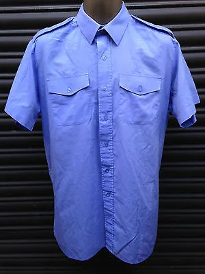 Royal Air Force Surplus Issue G1 Raf Blue Polycotton Short Sleeved Uniform Shirt • £8.99