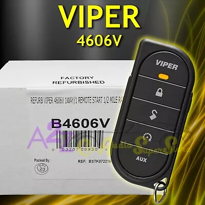 Refurbished Viper 4606v 1way 1 Remote Start System Keyless Entry 1/2 Mile Range • $59.99