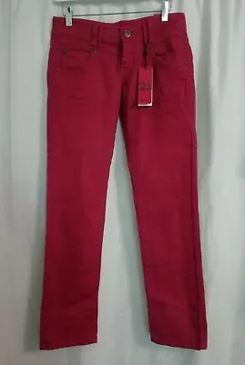 Qs By S.Oliver Catie Slim Low Tube Stretch Jeans Trousers Red/Pink UK10 *BNWT* • $32.35