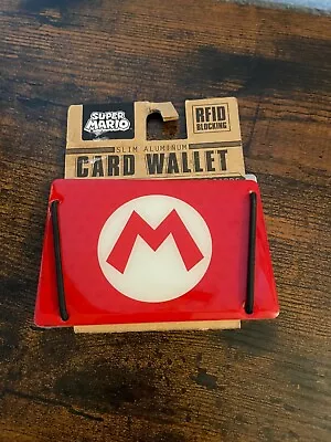 NEW IN PACKAGE Super Mario Slim Aluminum Card Wallet RFID Blocking • $12.69