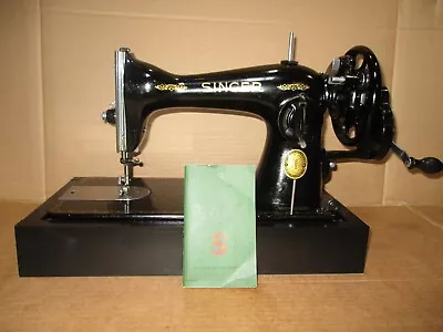 Vintage Singer Sewing Machine Model 15-89 Hand Crank Serviced • $250