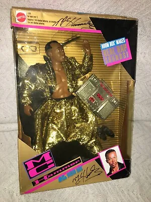 Vintage AUTOGRAPHED Box 1991 Mattel MC Hammer Doll & Gold Boom Box New Old Stock • $172.49