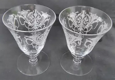 Set Of 2 Morgantown Glass MILAN Oyster / Fruit Cocktail Stemware Glasses • $32.95