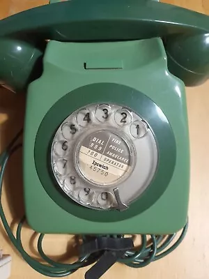 VINTAGE G.P.O. U.K. TELEPHONE CIRCA 1973/5 Two Tone Green Excellent Working  • £24.70