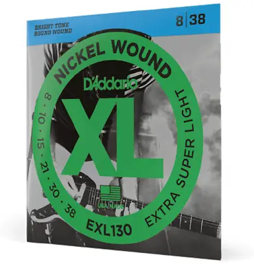 10 Sets D'Addario EXL130 Extra Super Light Electric Guitar Strings 8-38 Pack • $66.45