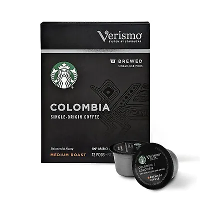 Starbucks VERISMO Pods - Brewed Medium Roast Coffee - Colombia - (12) Pods • $24.95