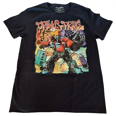 TRANSFORMERS Optimus Prime Men's MEDIUM Black Graphic T-Shirt Short Sleeve NEW • $10.99