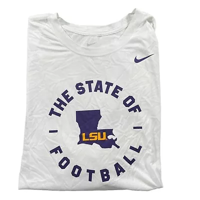 Nike LSU Tigers The State Of Football Dri-Fit T-Shirt Mens Sz 4XL Team Issued • $42.49