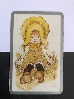 $3 • Buy Vintage Retro Art Swap Playing Card: Aussie Sarah Kay Girl Kids & Flower Garden