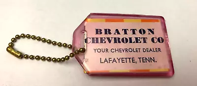 VINTAGE DEALERSHIP KEY CHAIN - Bratton Chevrolet Co.  Lafayette Tennessee • $7.99